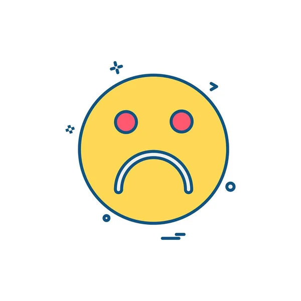 Emoji Icon Design Bunte Vektorillustration — Stockvektor