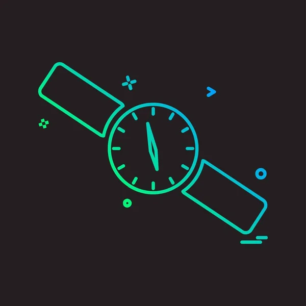 Conception Icône Montre Illustration Vectorielle Colorée — Image vectorielle