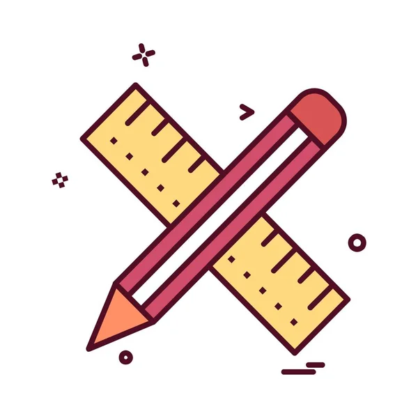 Pencil Icon Design Vector — Stock Vector