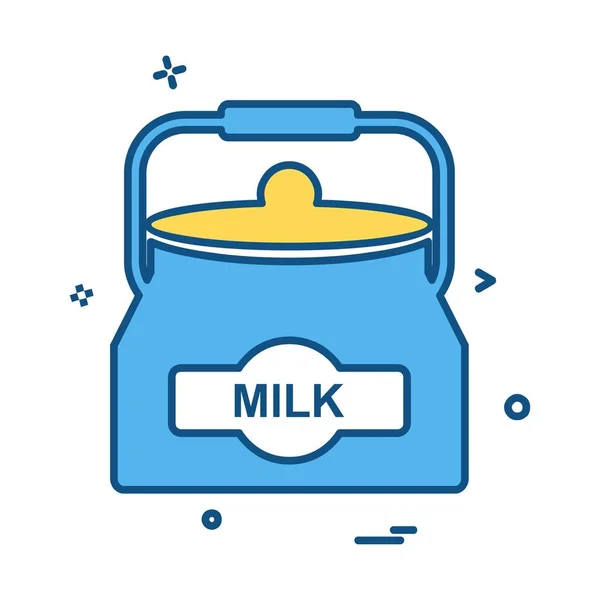 牛乳アイコン デザインのベクトル — ストックベクタ