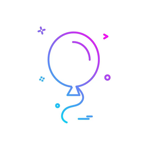 Balloon Icon Design Colorful Vector Illustration — Stock Vector