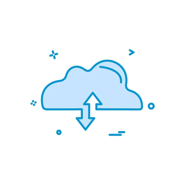 Wolk Pictogram Ontwerp Kleurrijke Vectorillustratie — Stockvector