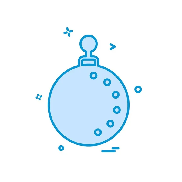 Bola Navidad Icono Diseño Vector — Vector de stock