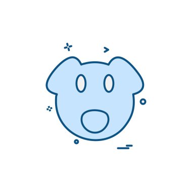 Domuz simgesi tasarım, renkli vektör çizim