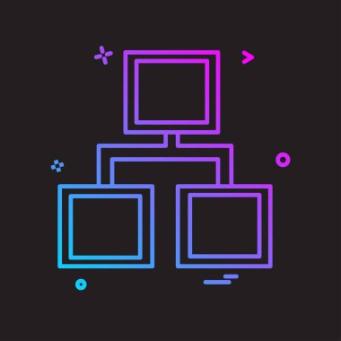 Ağ simgesi tasarım vektörü