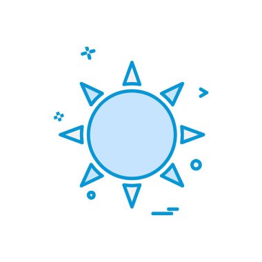 Güneş simgesi tasarım, renkli vektör çizim