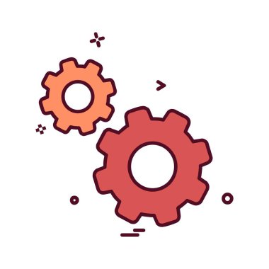 Vites simgesi tasarım vektörü 