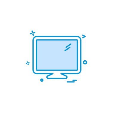 LCD ekran simge vektör tasarımı