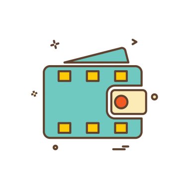 m-cüzdan simgesi tasarım, vektör çizim