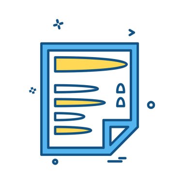 Belge simgesi tasarım vektörü 