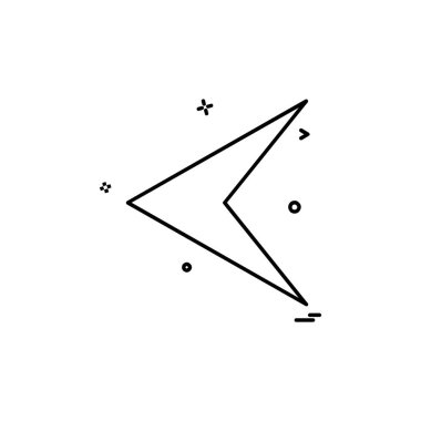 Sol ok simgesi tasarım vektörü