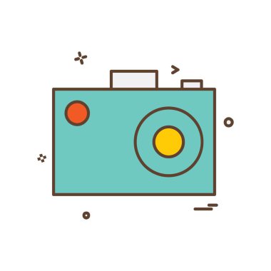 Kamera simgesi tasarım vektörü