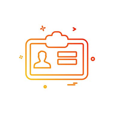 Kimlik kartı simge tasarlamak vektör