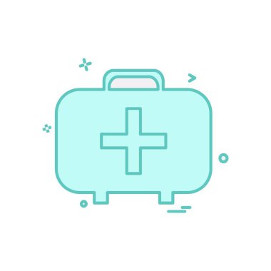 İlk yardım kutusu simge tasarlamak vektör