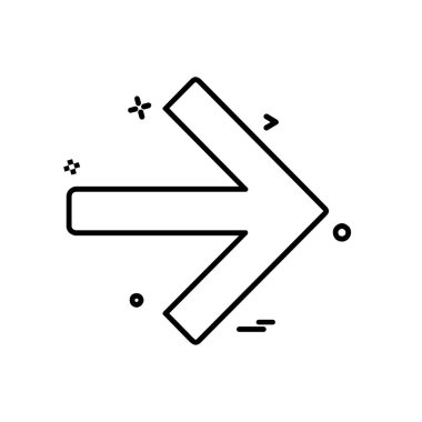 Sağ ok simge tasarlamak vektör