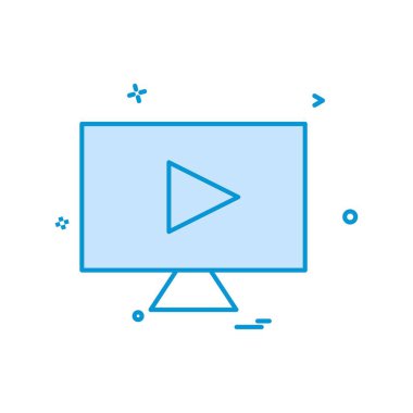 LCD ekran oynamak simge tasarlamak vektör