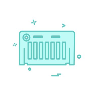 Piyano simge tasarlamak vektör