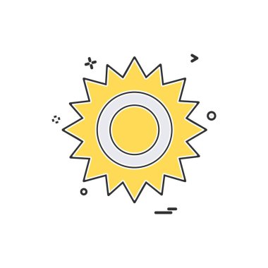 Güneş simgesi tasarım vektörü