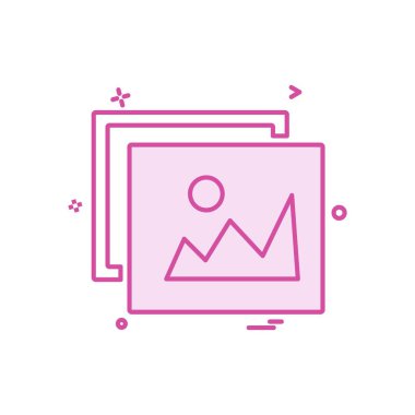 Görüntü simgesi tasarım, renkli vektör çizim