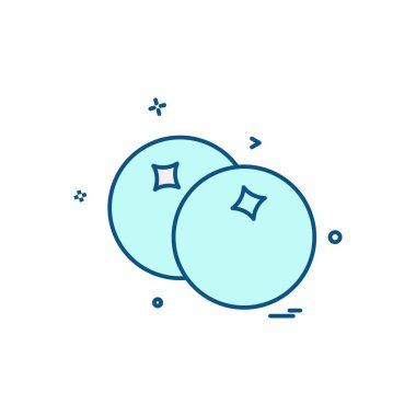 Meyve simgesi tasarım vektörü