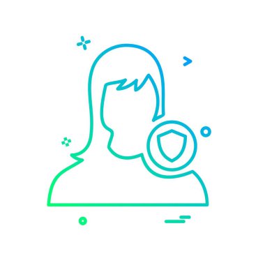 Kadın avatar simge tasarlamak vektör