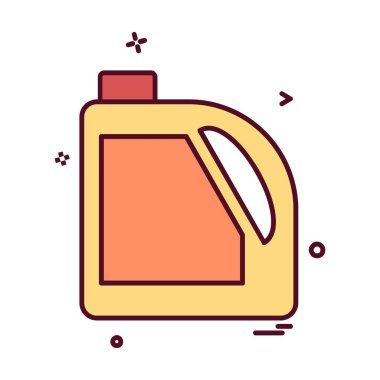 Şişe simgesi tasarım, renkli vektör çizim