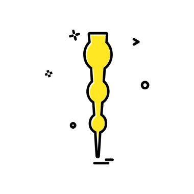 PIN düz simge vektör çizim 