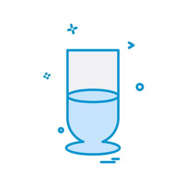 İçki simgesi tasarım, renkli vektör çizim 