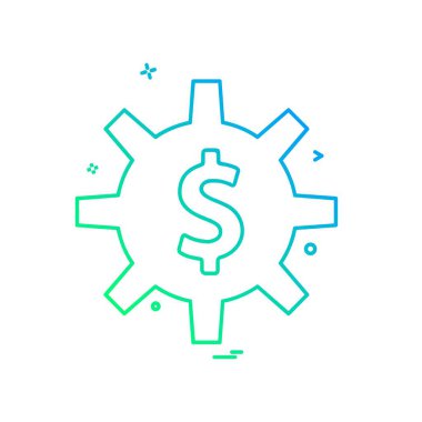 Dolar simgesi tasarım vektörü