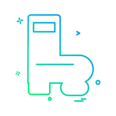 Tuvalet simgesi tasarım, renkli vektör çizim