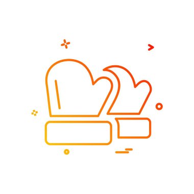 kış eldivenleri ikon tasarım vektörü