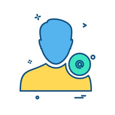 Avatar erkek simge tasarım vektörü