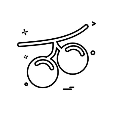 Kiraz ikonu tasarım vektörü