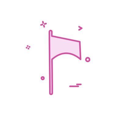 Bayrak simgesi tasarım vektörü