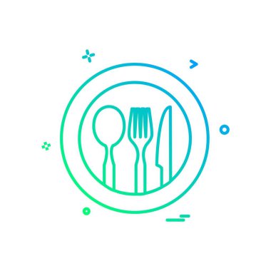 Gıda simgesi tasarım vektörü