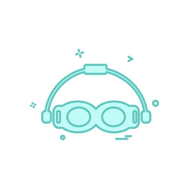 Yüzme simgesi tasarım vektörü