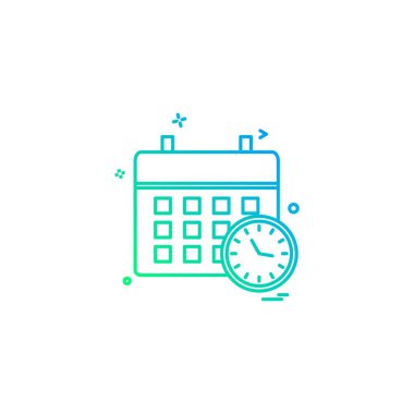 Takvim simgesi tasarım vektörü