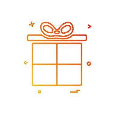 Giftbox simge tasarlamak vektör 