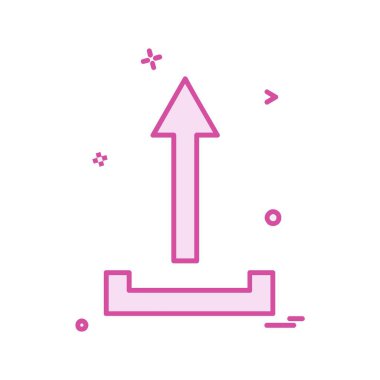 Yukarı ok simgesi tasarım vektörü