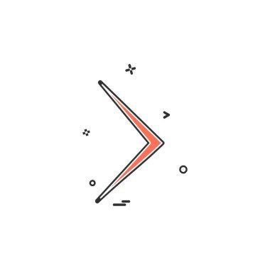 Ok simgesi tasarım vektörü