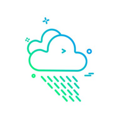 Yağmur simgesi tasarım vektörü