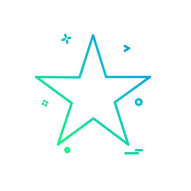 Yıldız simgesi tasarım vektörü