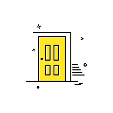 Kapı simge tasarlamak vektör