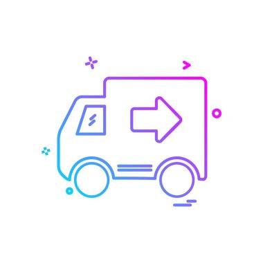 Kamyon simgesi tasarım vektörü