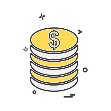 Dolar simgesi tasarım vektörü