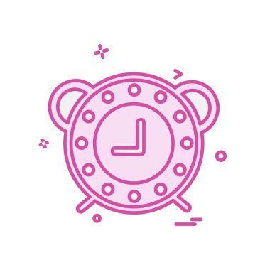 saat düz ikon vektör illüstrasyonu 