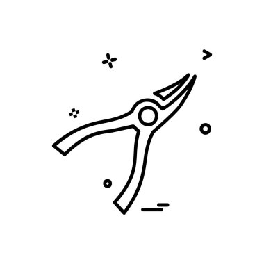 Çalışma araçlar simgesi tasarım, renkli vektör çizim 