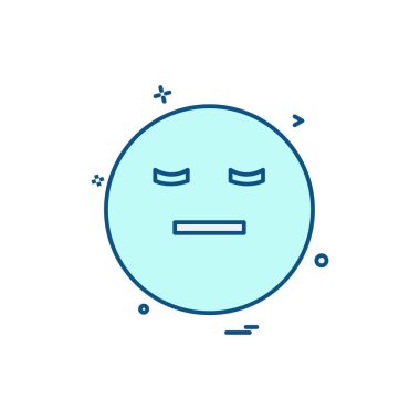 Emoji simgesi tasarım, vektör çizim