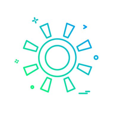 Güneş simgesi tasarım vektörü