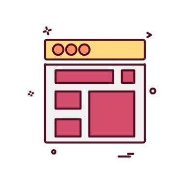 Web düzeni simge tasarım vektörü